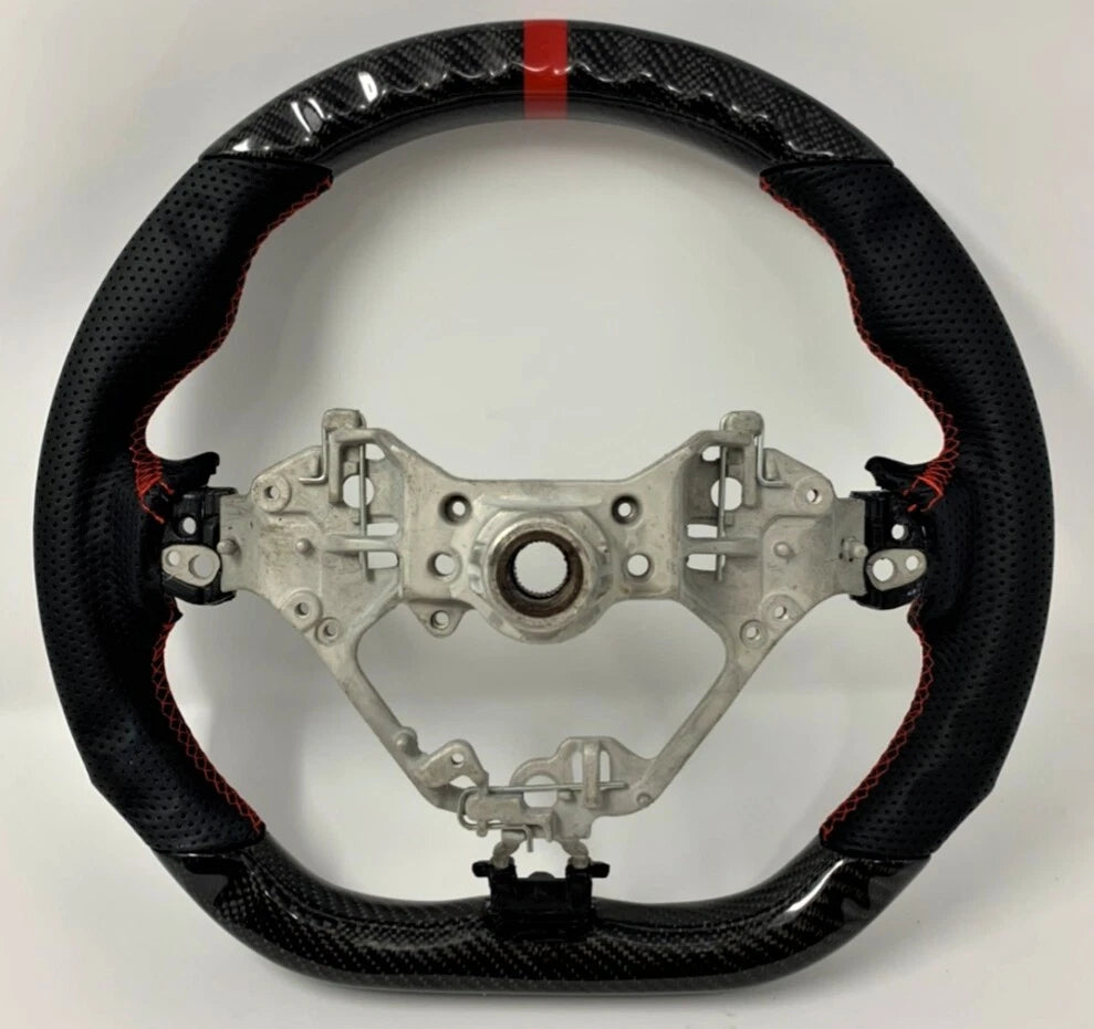 Carbon Fiber Steering Wheel w/ Red accents - 17-25 TOYOTA 86 GR86 BRZ