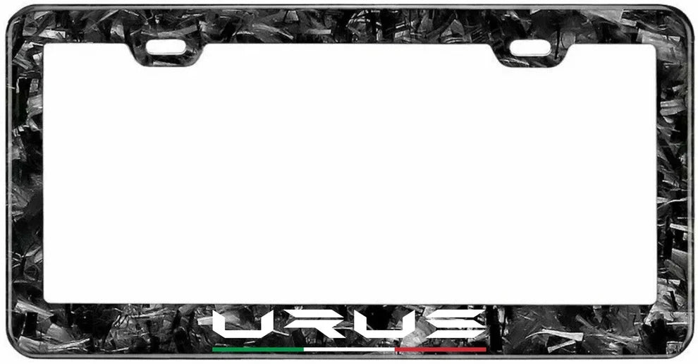 Carbon Fiber Fiber "Urus" License Plate Frame - Lamborghini Urus