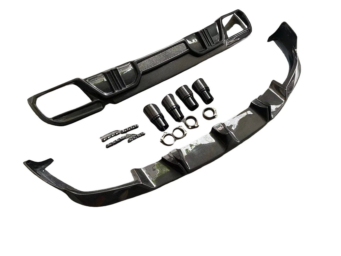 Carbon Fiber Front Lip & Rear Diffuser - BMW X6M F96 2019-2023  LD Style
