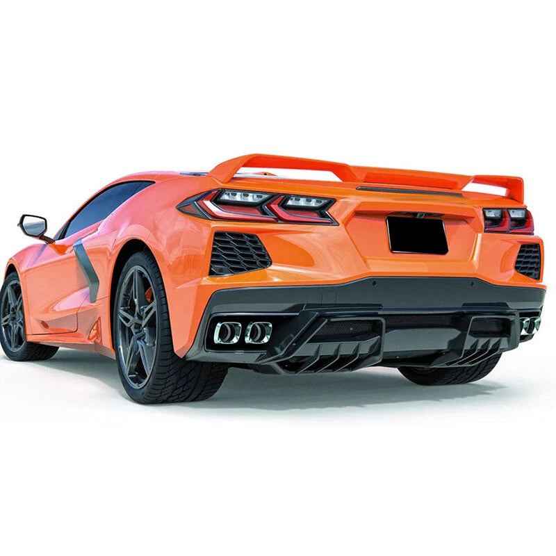 Gloss Black/Carbon flash AC Rear Diffuser - 2020-2025 Corvette C8 Z51