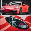 Carbon Fiber Headlight Eyebrows Eyelids Covers - Porsche 911 992 2019 - 2022