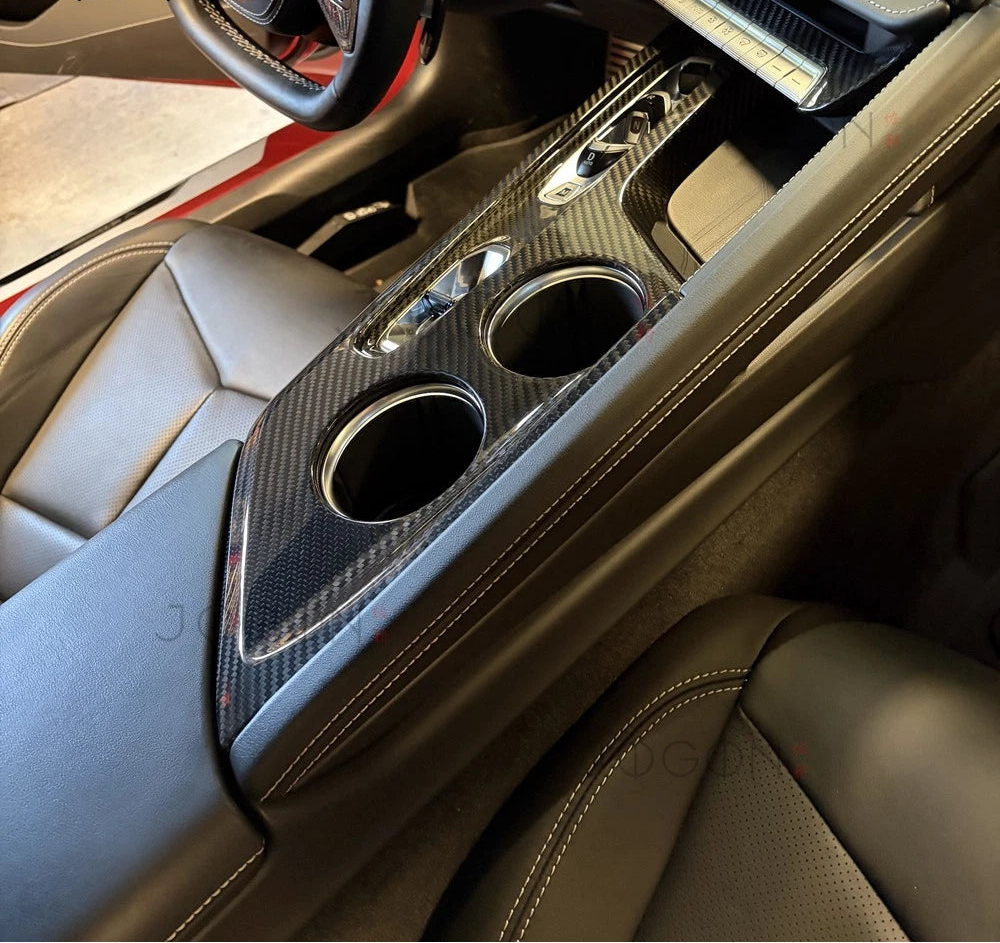 Carbon Fiber Gear Shifter Control Button Panel Trim - Corvette C8 Z06 2026+