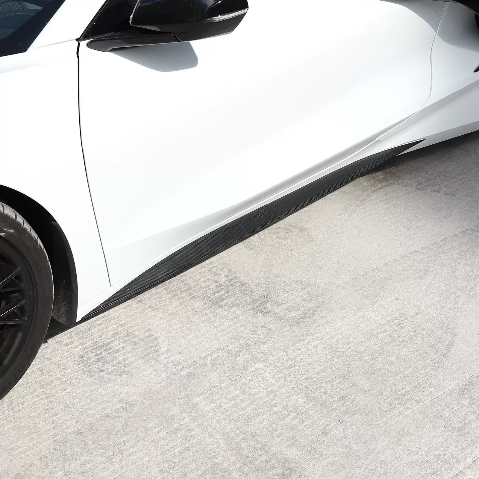 Carbon Fiber Side Skirt Trim Strip - Corvette C8 Stingray Coupe 2020-2025
