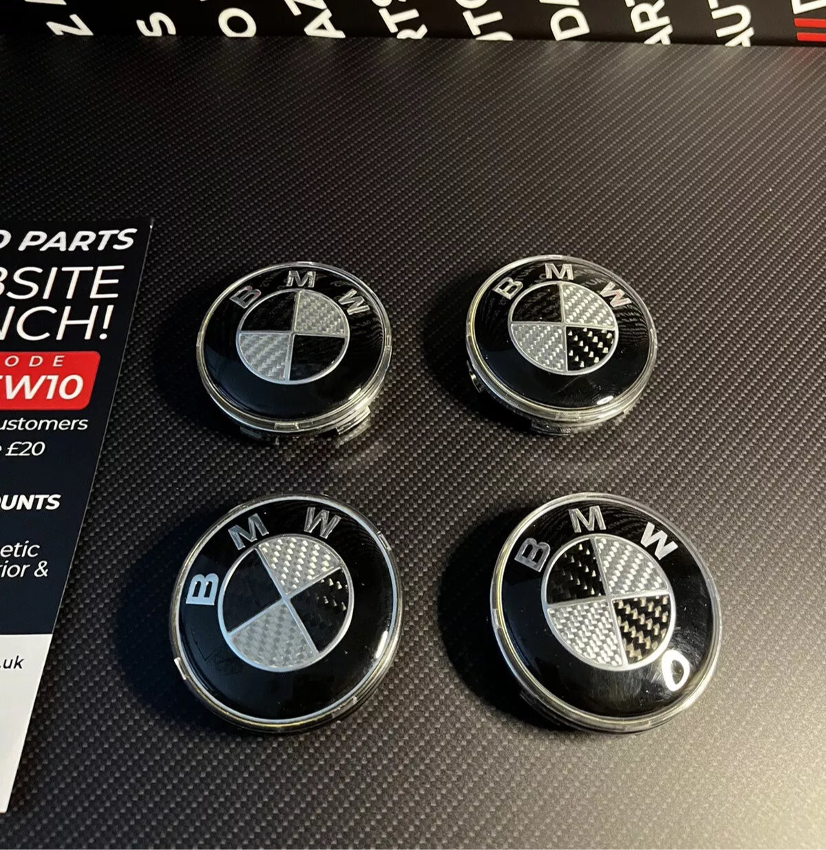 BMW Carbon Fiber Floating Wheel Caps - BMW