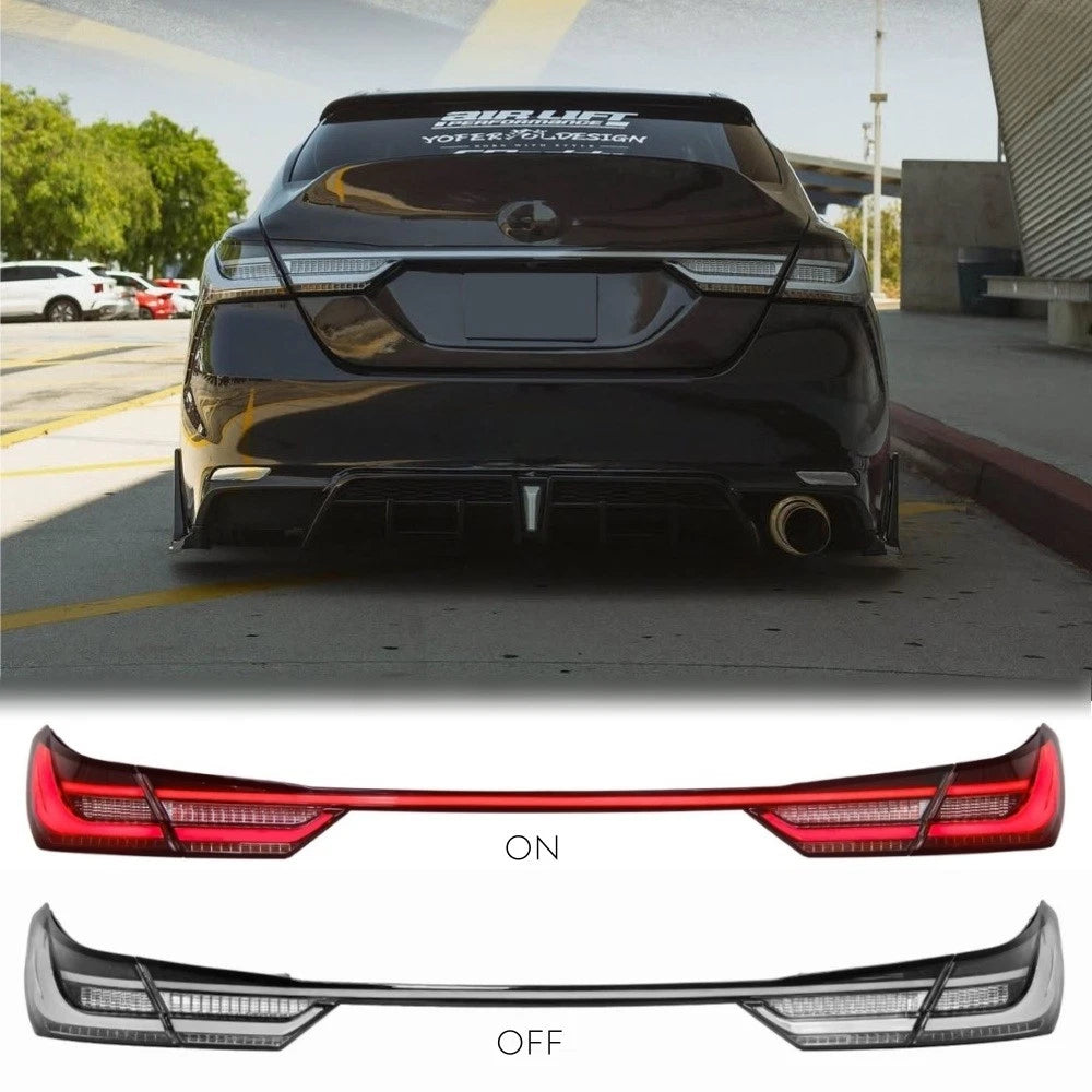 Clear LED Tail Lights w/ Center Light - 2018-2024 Toyota Camry 8th Gen