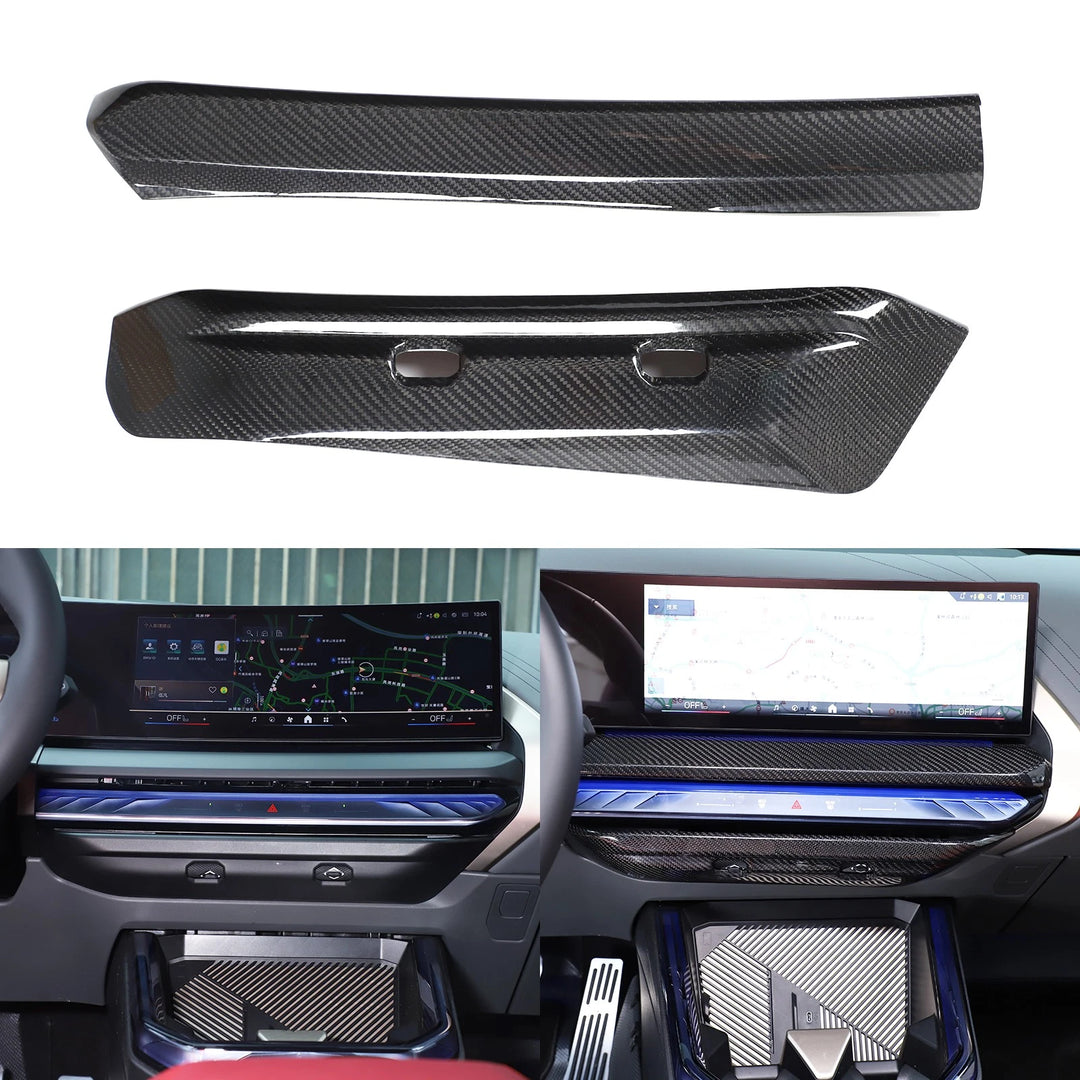 Dry Carbon Fiber Center Console Air Vent Trim For BMW X3 G45 2025+