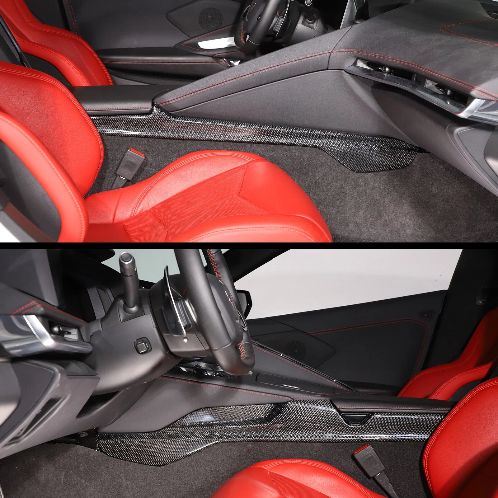 Carbon Center Console Side Panel Cover Trim - Corvette C8 Z06 2020-2026