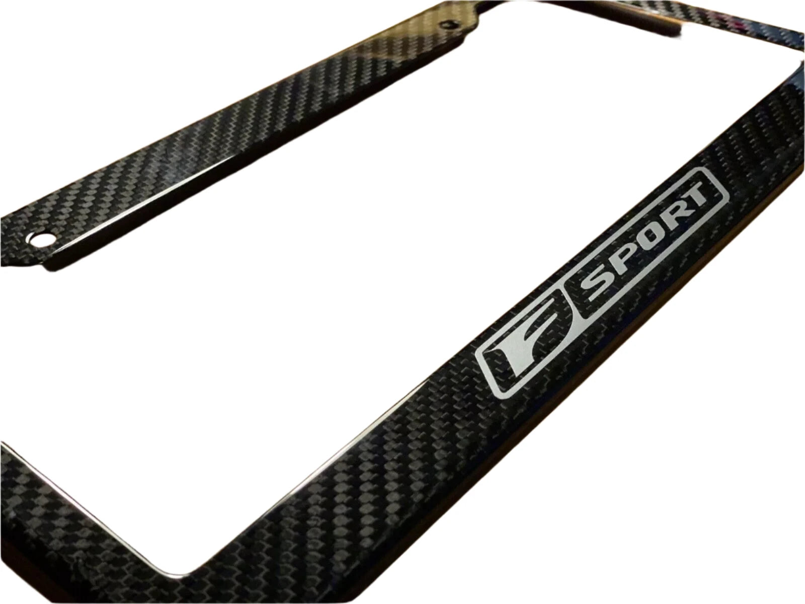 Carbon Fiber License Plate Frame " F Sport " Logo - Lexus