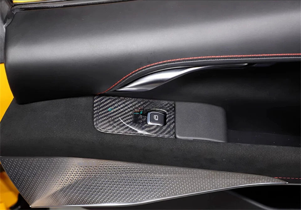 Carbon Fiber Window Lift Panel Switch Cover Trim - Lotus Emira 2021-2024