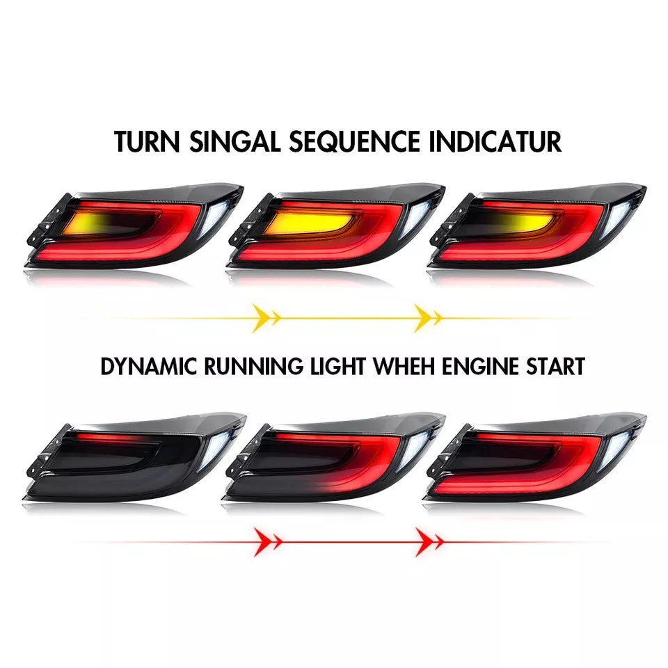 KARPAL LED Tail Light Assembly – Right Passenger Rear For 2022-2024 Mazda CX-5 – Red Lens Black Housing