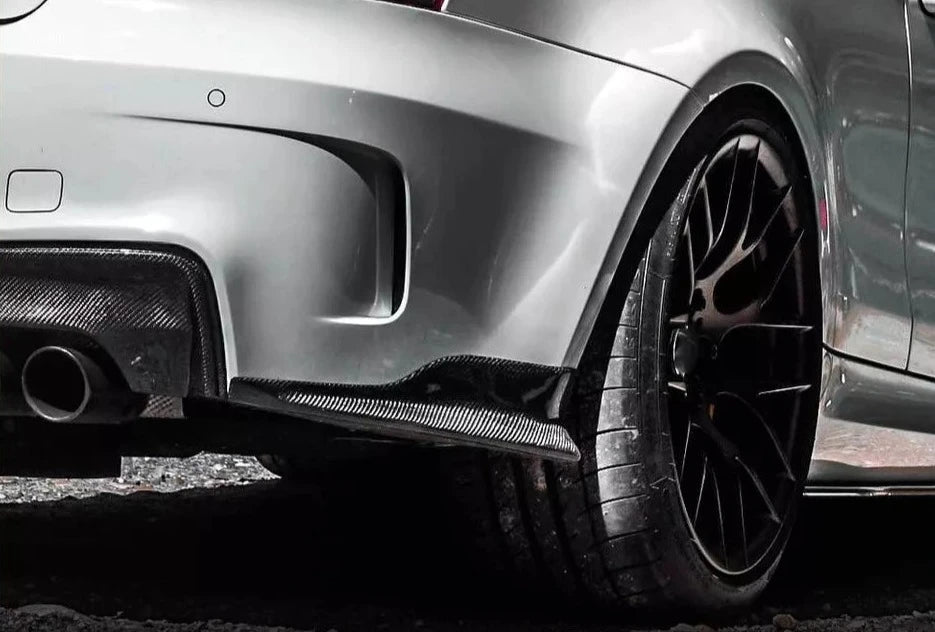 Carbon Rear Bumper Splitter Flaps Lip - BMW E82 1-Series M