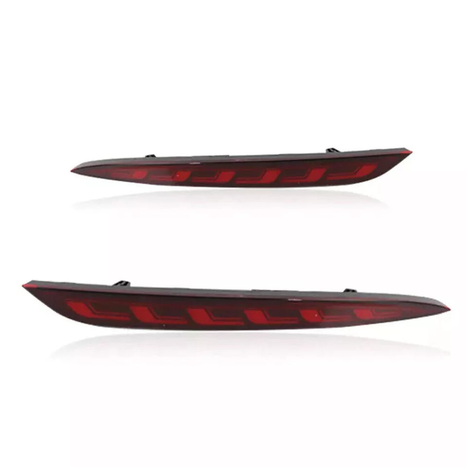 Red Rear Reflector LED Turn Signal Brake Lights - Tesla Model 3/Y