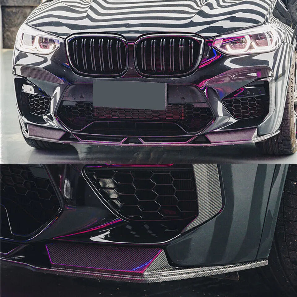Gloss Black Front Bumper Lip Splitter For BMW F97 F98 X3M X4M 2019-2022