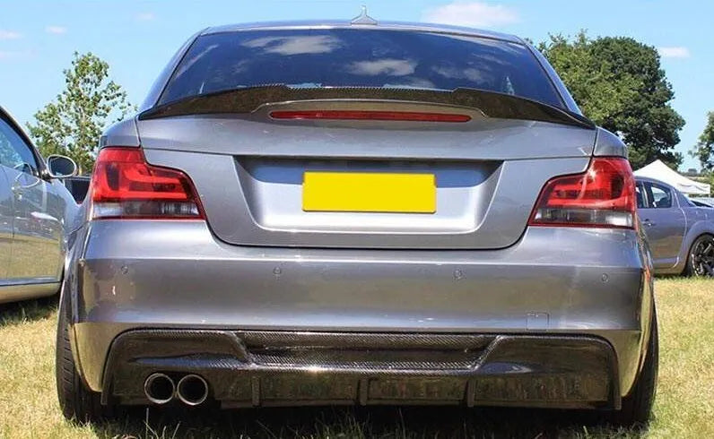 V Style Carbon Fiber Spoiler Rear Trunk Spoiler - BMW E82 1-Series