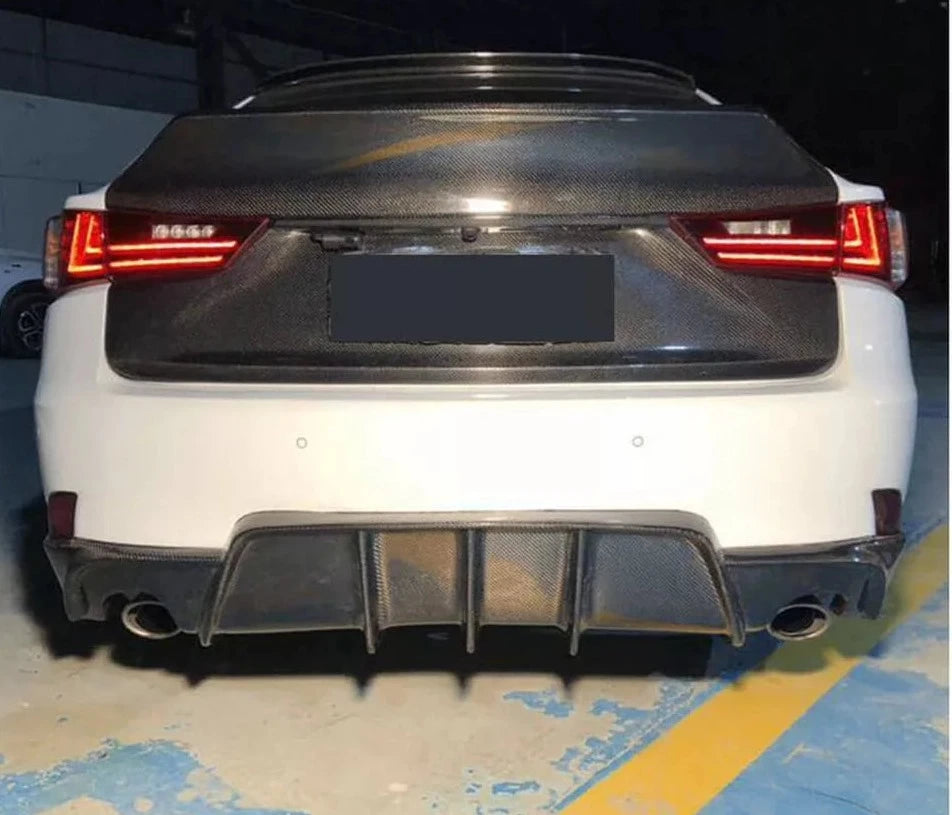 09 2is Rear Diffuser V2 Carbon Rear Bumper Diffuser - Lexus IS-F IS250 IS300 IS350