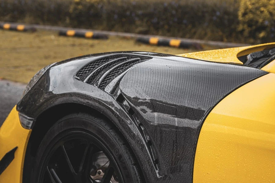 RS V2 Style Front Carbon Fiber Fender Set - Porsche 718 Boxster Cayman